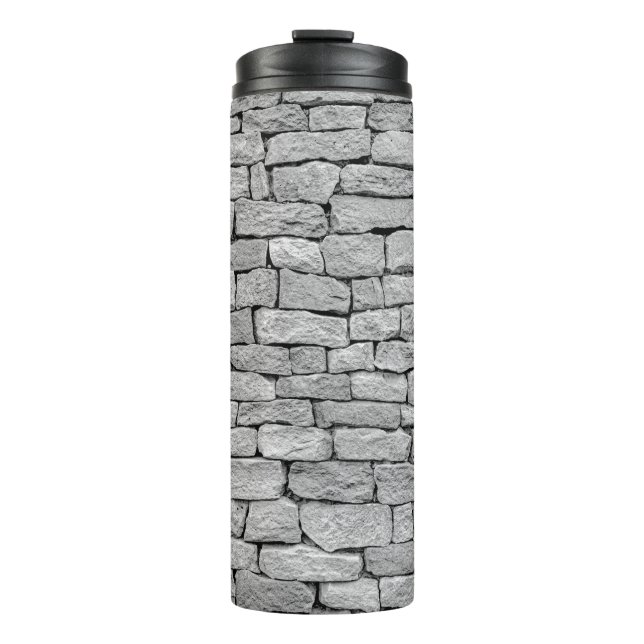 Termo Muro de piedra gris, fondo abstracto. (Anverso)
