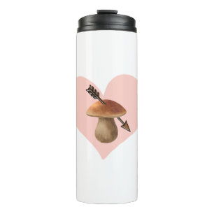 Termo Mushroom Heart Design Print