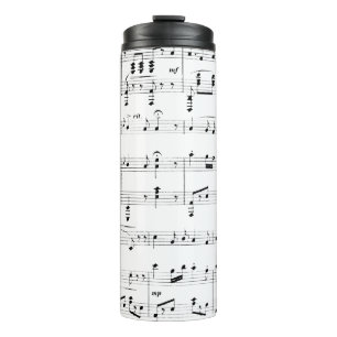 Termo Música de hojas blancas