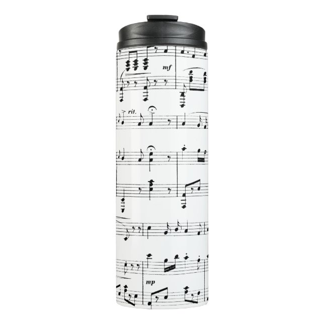 Termo Música de hojas blancas (Anverso)