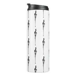 Termo Música Motif Melding Treble Clef Black and White