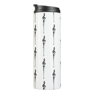 Termo Música Motif Melding Treble Clef Black and White