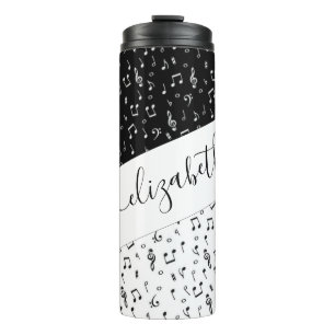 Termo Musical personalizado en blanco y negro