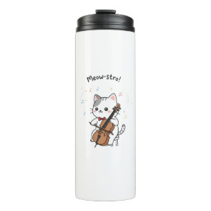 Termo Músico de Cello Adorable Gato