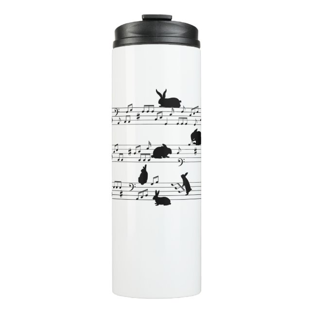 Termo Músico de Cute Bunny Rabbit (Anverso)