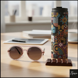 Termo Muted Earthy Folk Art Patchwork Quilt