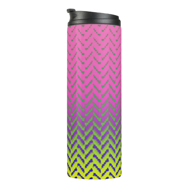Termo MVB Chevron Rainbow Pink Design Tumbler (Rotado hacia la derecha)
