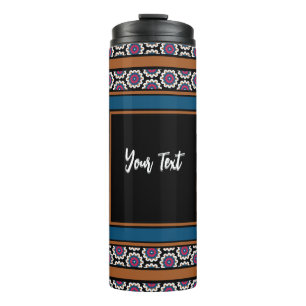 Termo MVB Monograma mexicano Acento de Acento Diseño de
