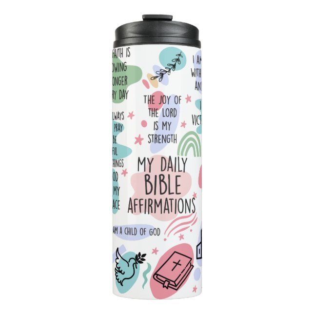 Termo My Daily Bible Affirmations Bebida Tumbler (Anverso)