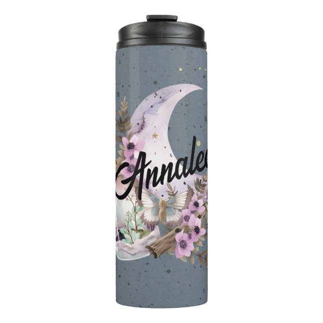 Termo Mystical Boho Lavender Anemone Moon (Anverso)