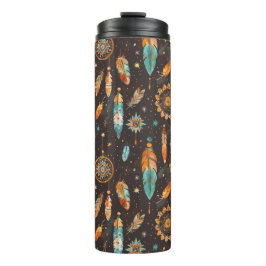Termo Mystical Dark Boho: Feathers & Dream Catchers Desi