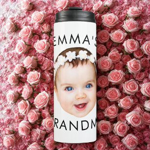 Termo Nacimiento del bebé personalizado Face Mamá Abuela