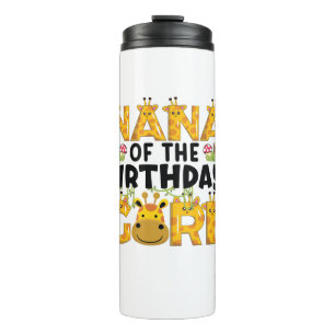 Termo Nana 1er cumpleaños Chica Giraffe partido temático