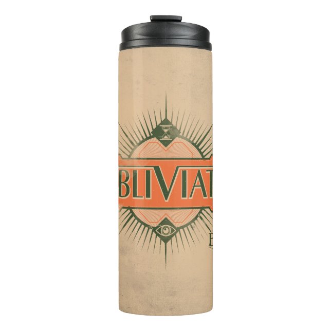 Termo Naranja Art Deco Obliviate Spell Graphic (Anverso)