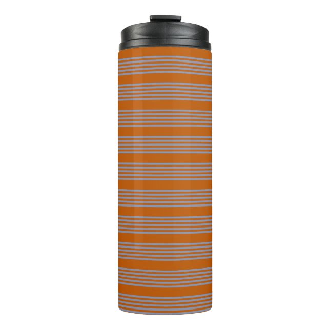 Termo Naranja azul-gris y quemado de cinco rayas (Anverso)