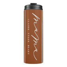 Naranja de la tasa quemada personalizada Mama Scri