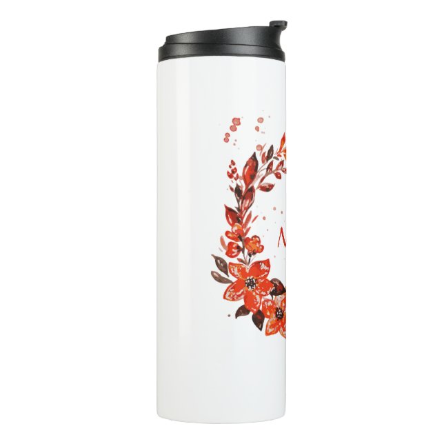Termo Naranja Floral (Rotado hacia la izquierda)