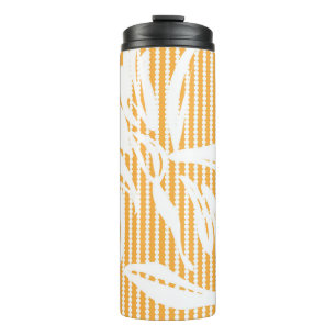 Termo Naranja Floral sin soldadura con retracción a raya