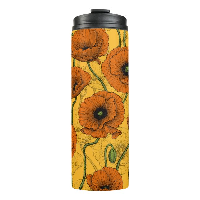 Termo Naranja Poppies (Anverso)
