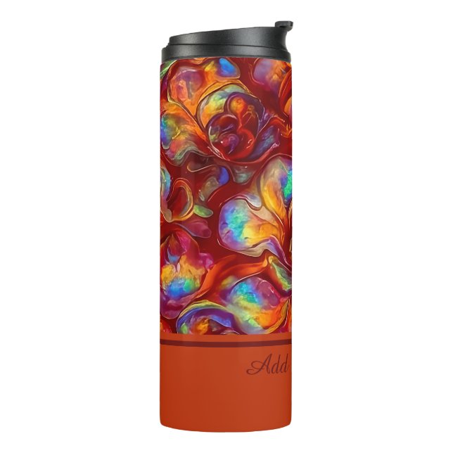 Termo Naranja Quemada | Ópalo Falso Chic (Rotado hacia la izquierda)