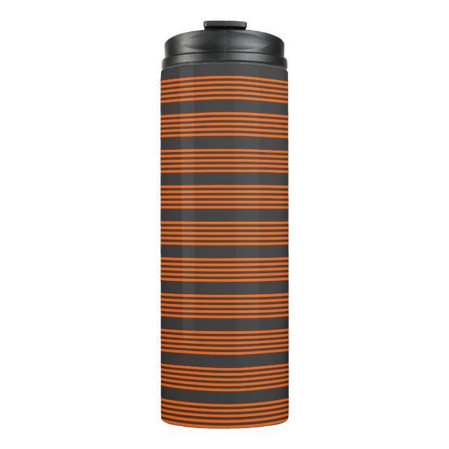 Termo Naranja y carbón vegetal cinco rayas (Anverso)