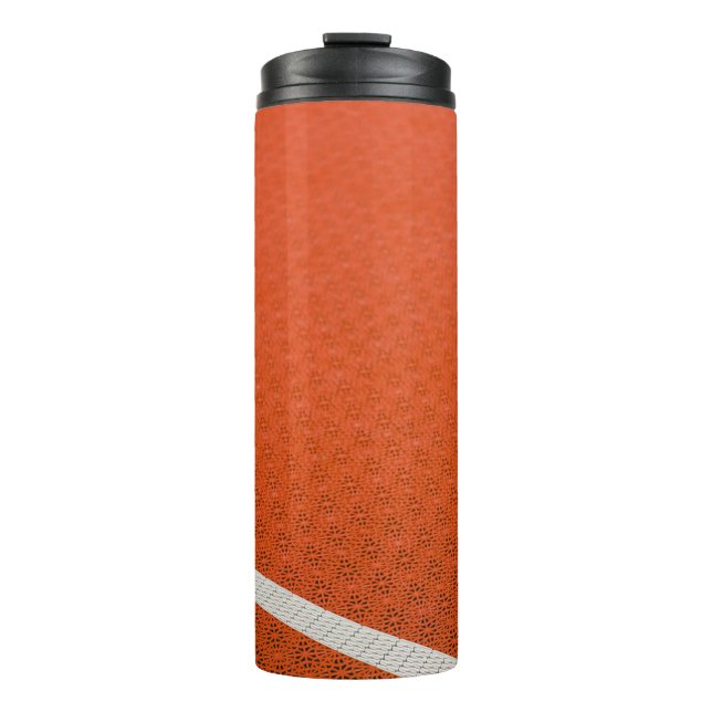 Termo Naranja y textil blanco (Anverso)