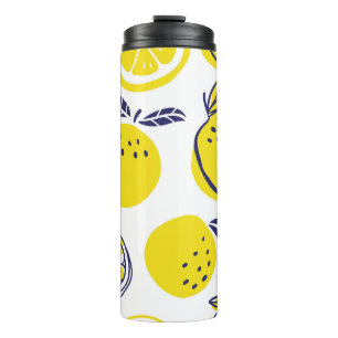 Termo Naranjas De Verano: Patrón De Fruta Elegante.