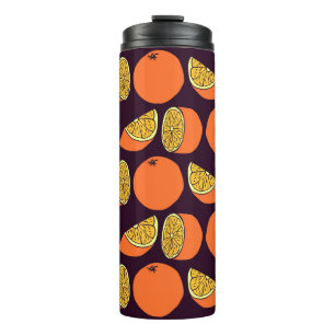 Termo Naranjas sin inconvenientes, textura vintage.