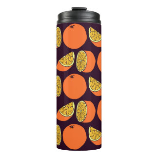 Termo Naranjas sin inconvenientes, textura vintage.