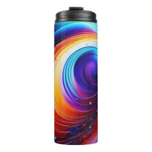 Termo Natación cosmica con arco iris