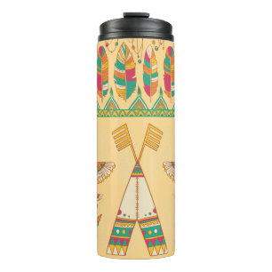 Termo Nativos americanos nativos ornamentales sin costur