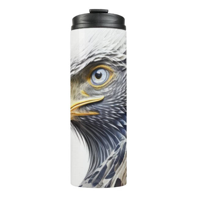 Termo Naturaleza del retrato animal de águila Pintado de (Anverso)