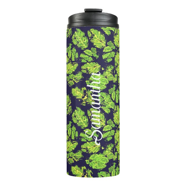 Termo Naturaleza verde Hoja de pintura acrílica (Anverso)