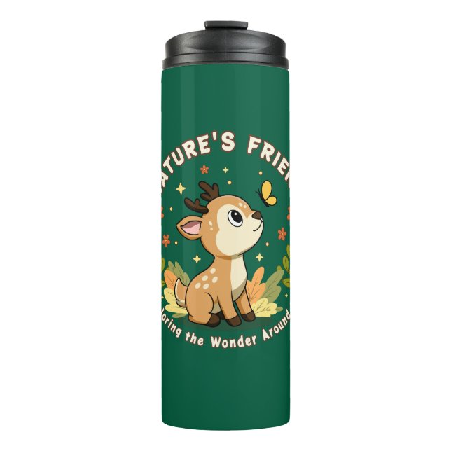 Termo Nature's Friend Cute Fawn Woodland Animal (Anverso)