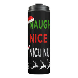 Termo Naughty Nice Nicu Nurse Christmas Pajamas Funny Sa