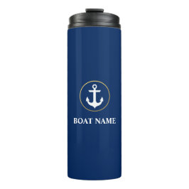 Termo Nautical Bote Name Anchor Blue Gold