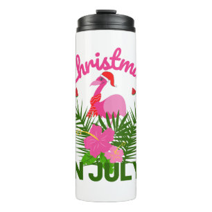 Termo Navidad en julio flamenco de verano lindo