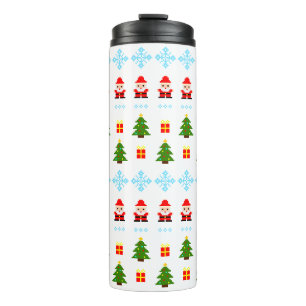 Termo Navidad Pixel Art