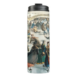 Termo Navidad Victoriana Central Park Currier & Ives