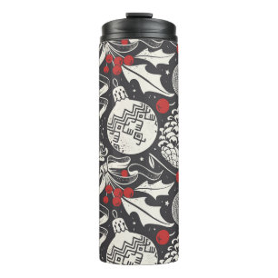 Termo Navidades A Mano: Mistletoe Pine Seamless.