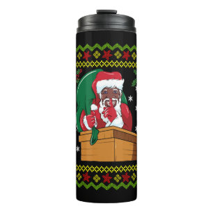 Termo Navidades afroamericanos de Santa Ugly