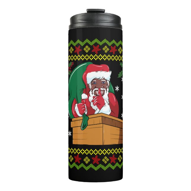 Termo Navidades afroamericanos de Santa Ugly (Anverso)
