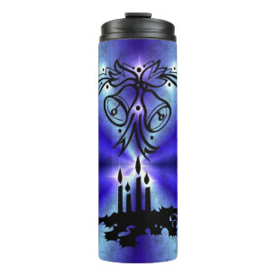 Termo Navidades Artdeco sobre el arcoiris verde azul