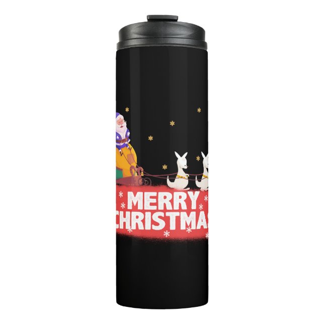 Termo Navidades australianos, Santa Claus, playa (Anverso)