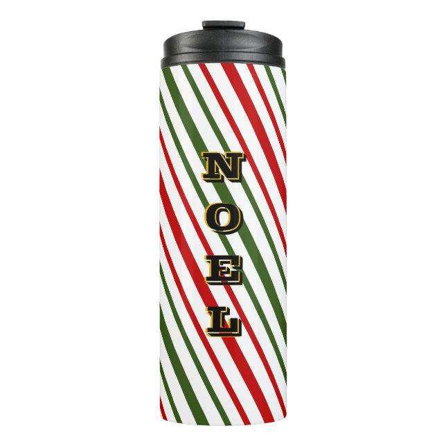 Termo Navidades Candy Cane Diagonal Stripes Noel Pilar (Anverso)