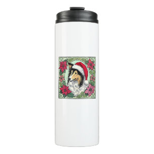 Termo Navidades Collie Dog Ilustracion Yule Collies 5