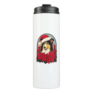 Termo Navidades Collie Dog Ilustracion Yule Collies des