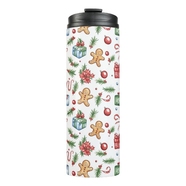 Termo Navidades cortos hombre de pan de jengibre (Anverso)