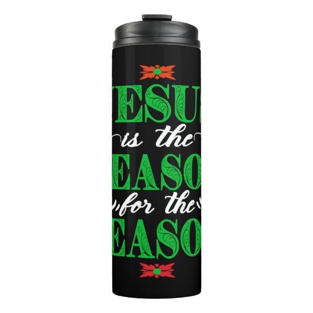 Termo Navidades Cristianos Regalos Jesús Es La Razón De (Anverso)