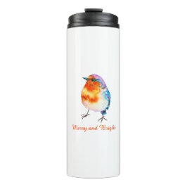 Termo Navidades curos Robin Watercolor Merry y Bright